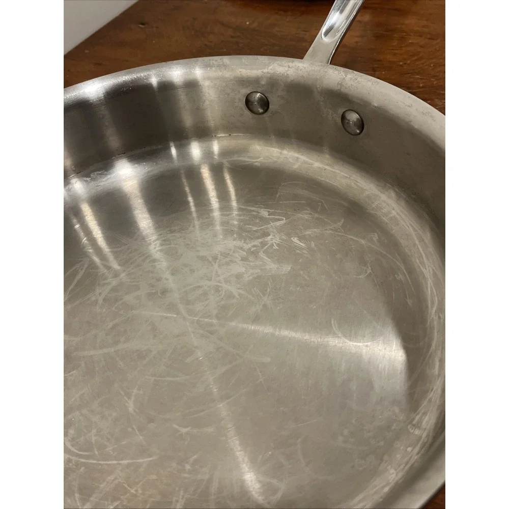 ALL CLAD STAINLESS STEEL SAUTE FRYING PAN AND LID 11